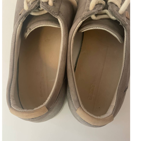 Ecco Womens Comfort Leather Lace Up Sneaker Shoes SZ 12 - Picture 3 of 11